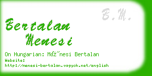 bertalan menesi business card